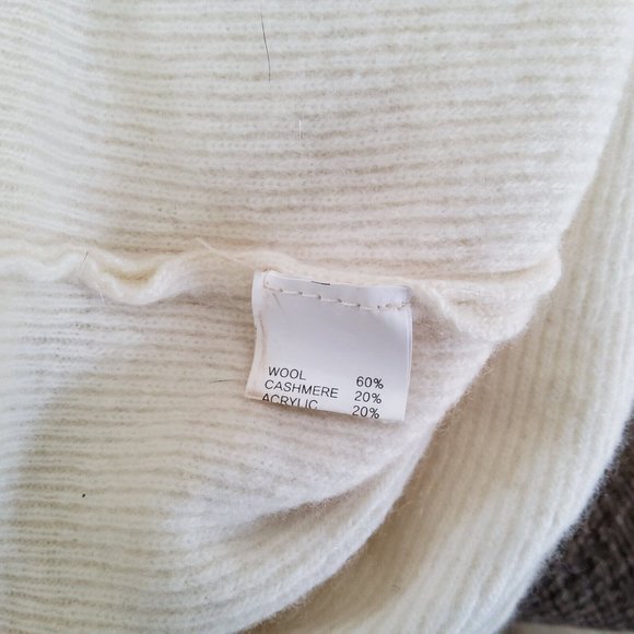 Pixie Market Women's Wool Cashmere Blend Collar Sweater Ivory - Picture 6 of 6